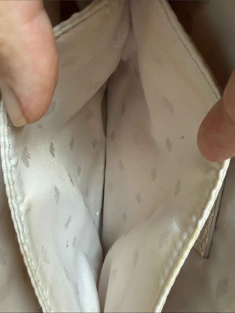 Kate Spade Pebbled Leather Crossbody in Light Cream